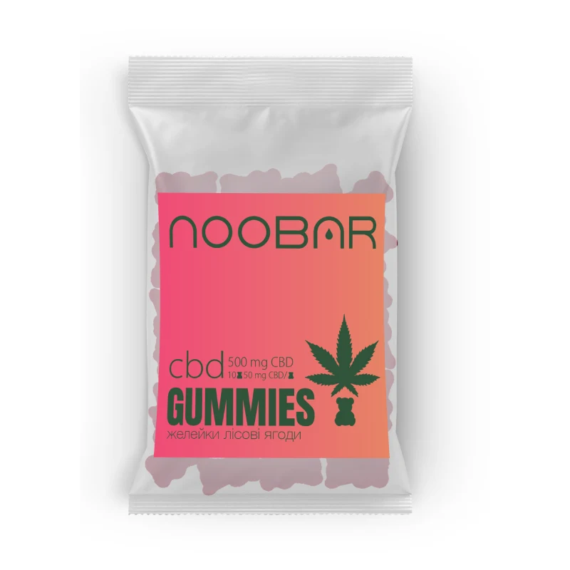 Желейные CBD мишки Noobar – Зип пакет (10 шт) Лесные ягоды